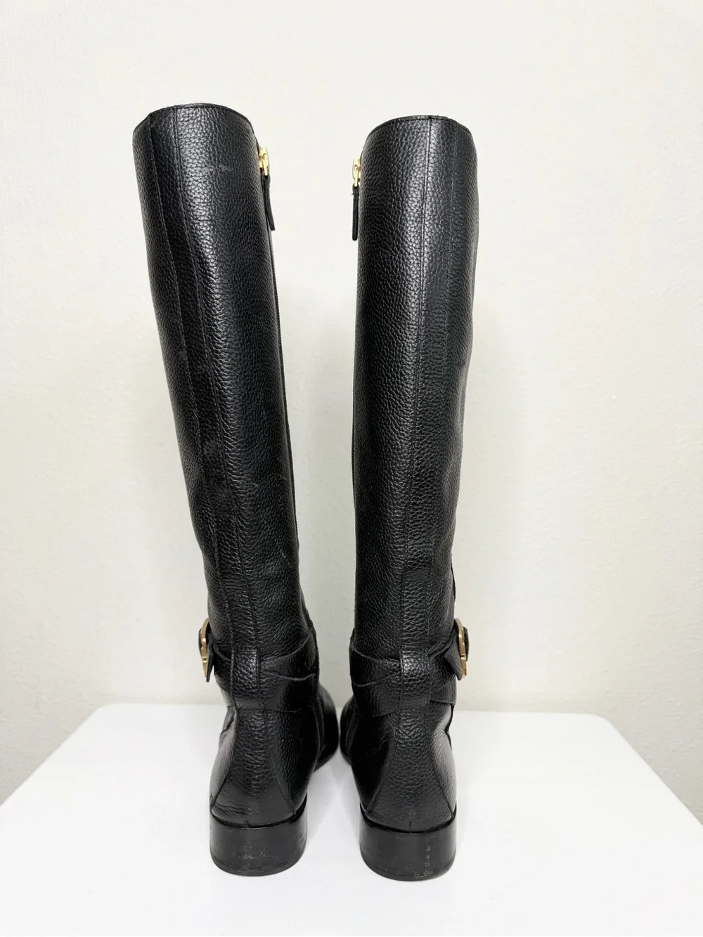 Tory Burch Brooke Classic Black Knee High Leather Riding Boots Size 6